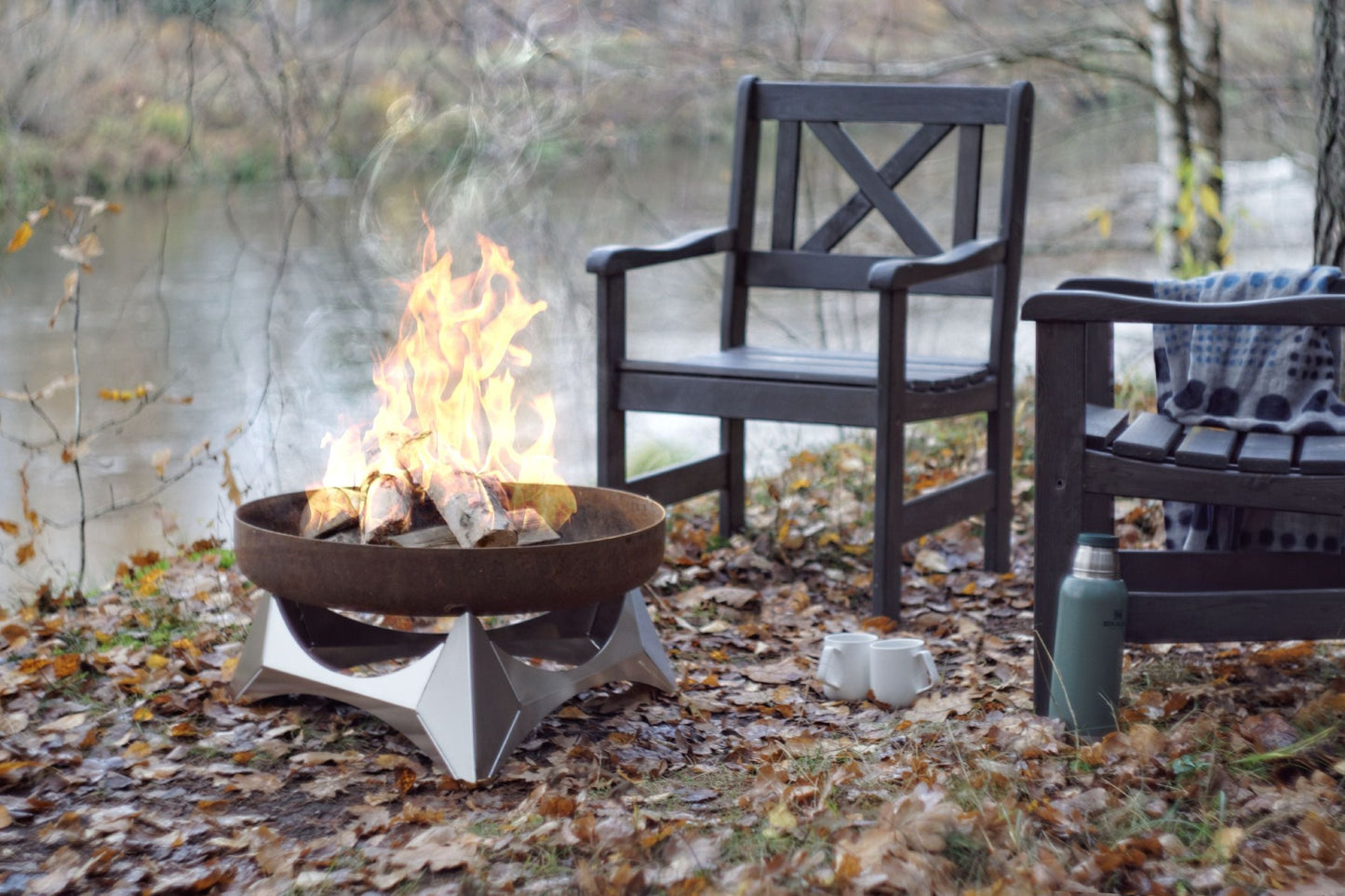 Arka bålpanne i rustende stål, diameter 63 cm