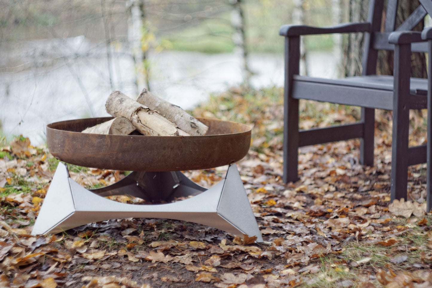 Arka bålpanne i rustende stål, diameter 63 cm
