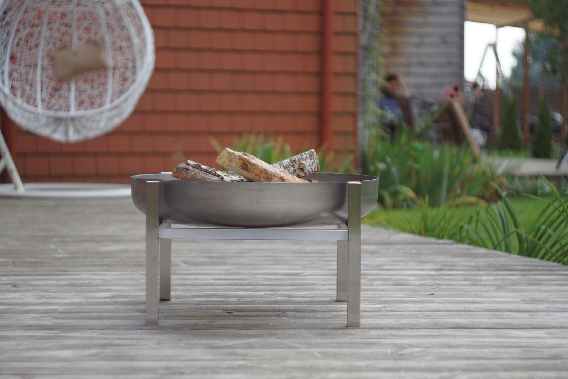 CRATE solid bålpanne, helt rustfritt, størrelse M