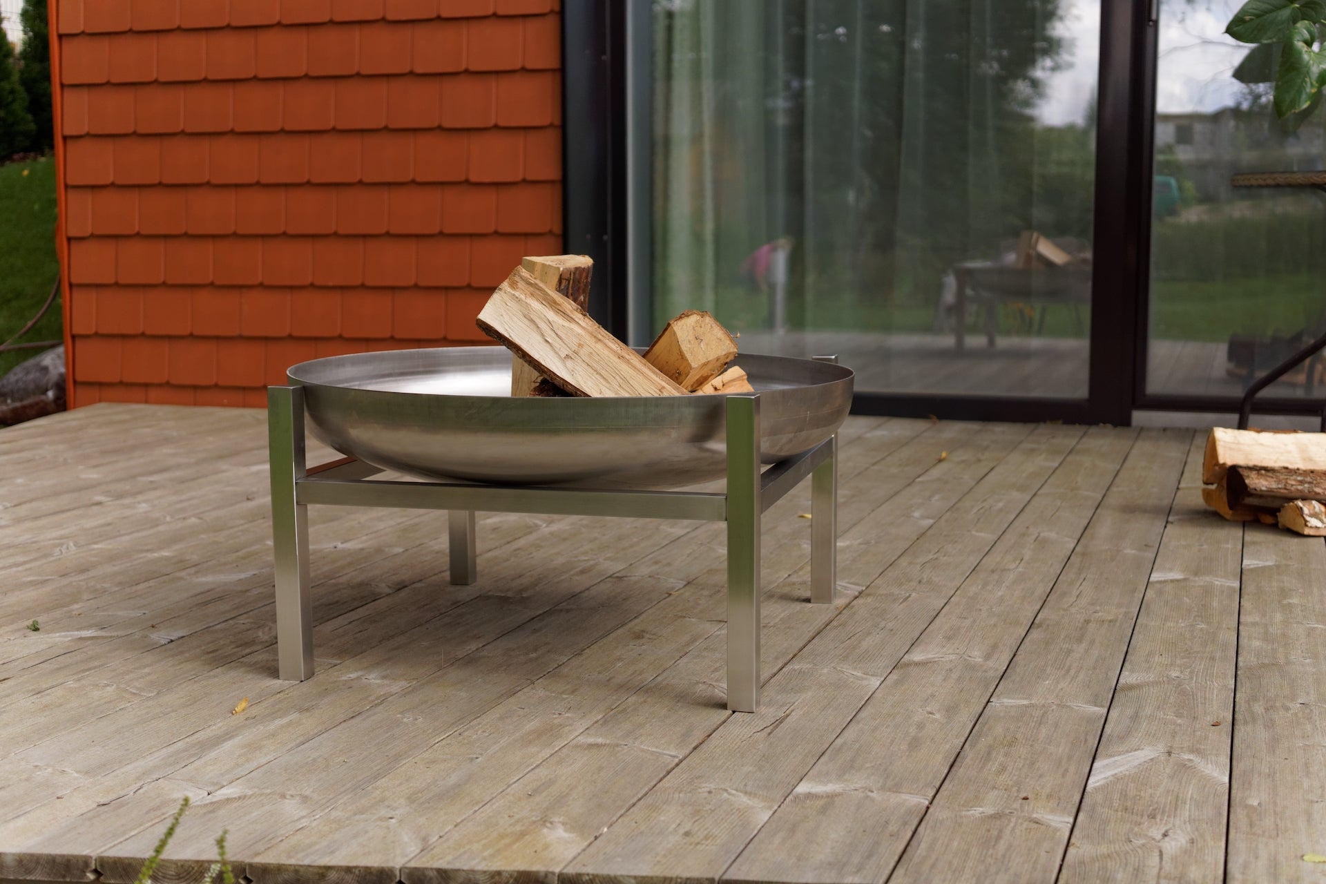 CRATE solid bålpanne, helt rustfritt, størrelse L