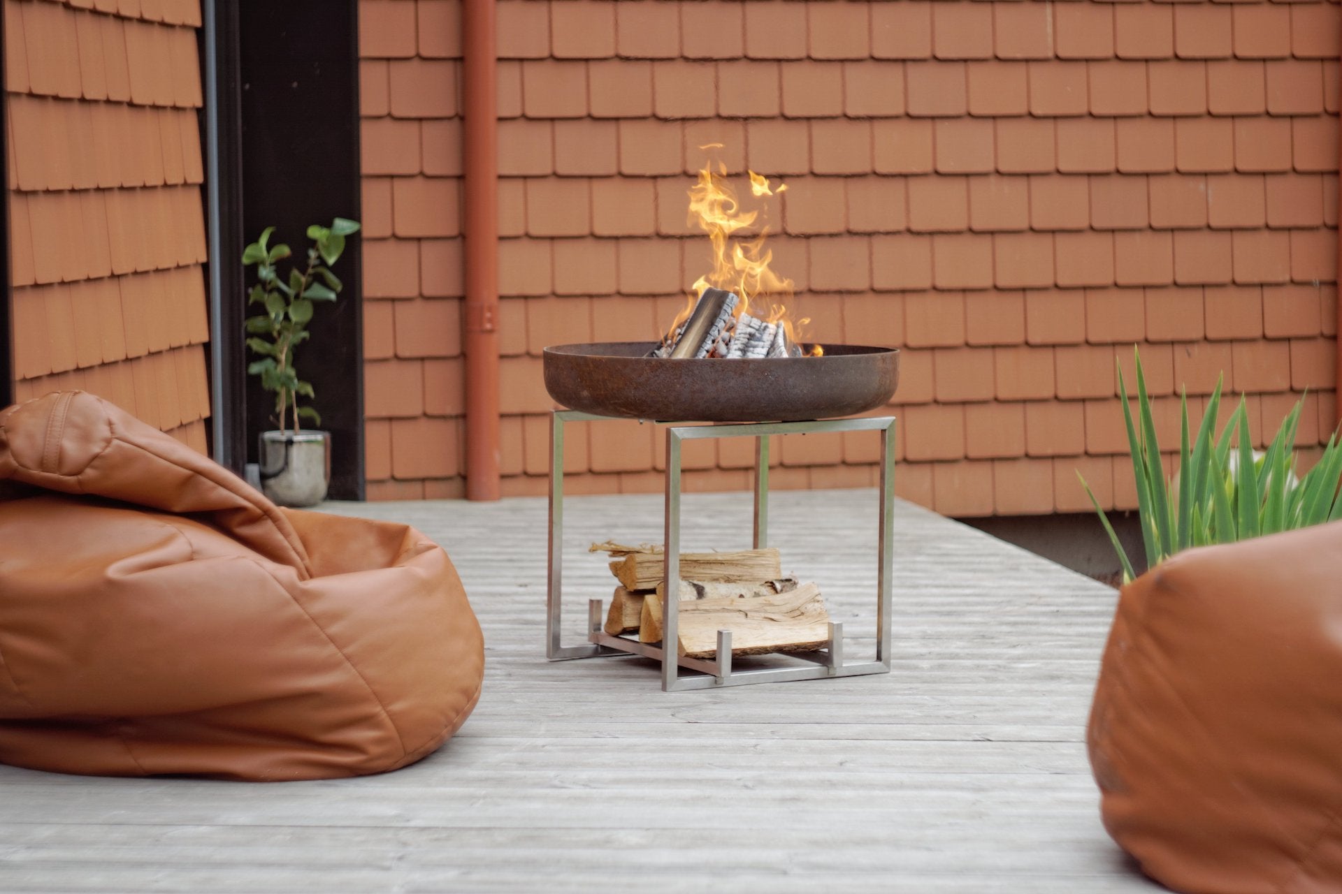 CUBE bålpanne i terrase