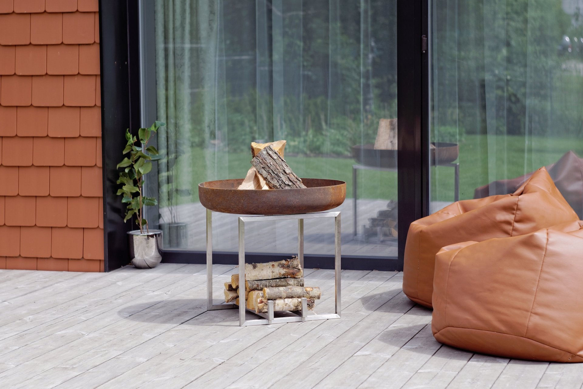 CUBE bålpanne i terrase