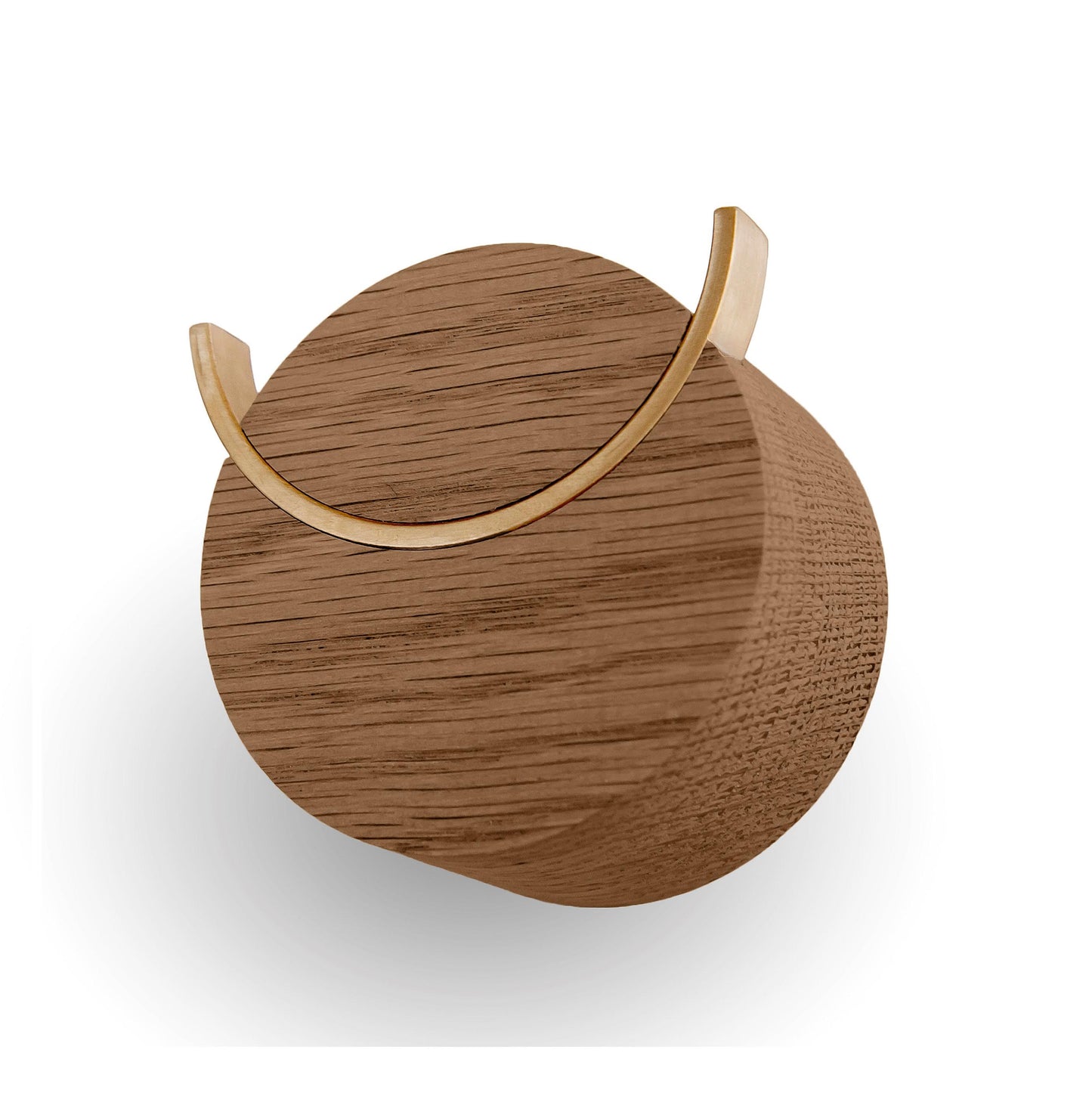 HJORT-knagg-valnottfarget-eiketre-messing-M