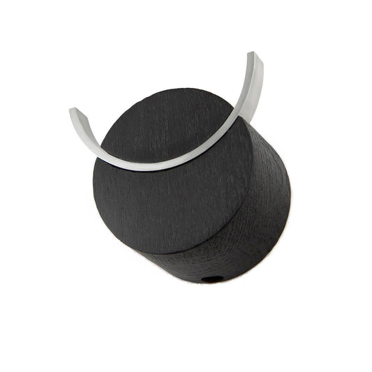 HJORT wall hook black painted oak, stainless steel (size M)