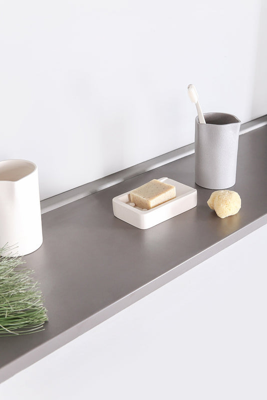 SMART såpeskål. Glassert keramikk. Hvit farge