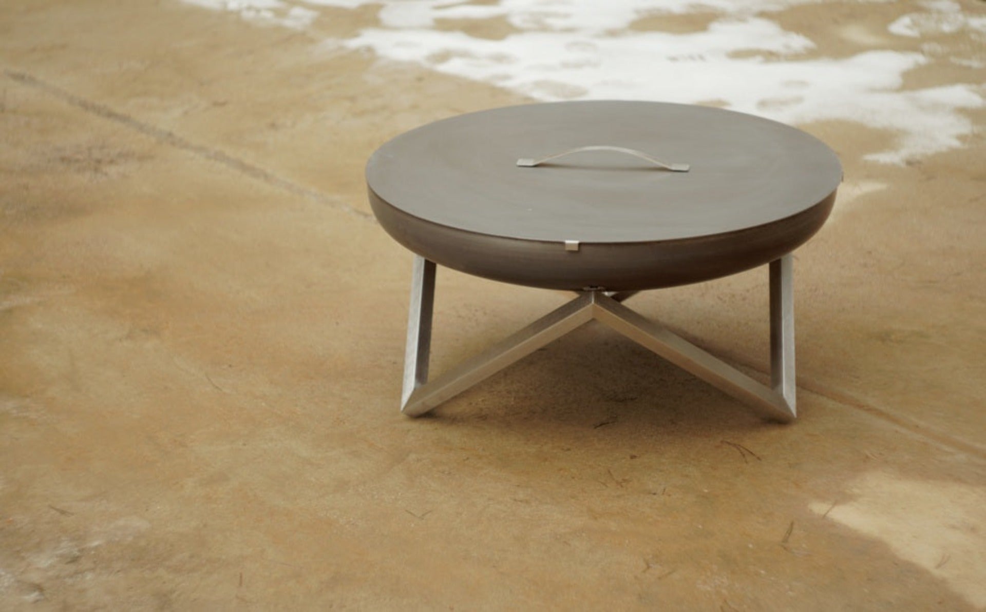 Lokk til bålpanner i rustende stål, diameter 79 cm