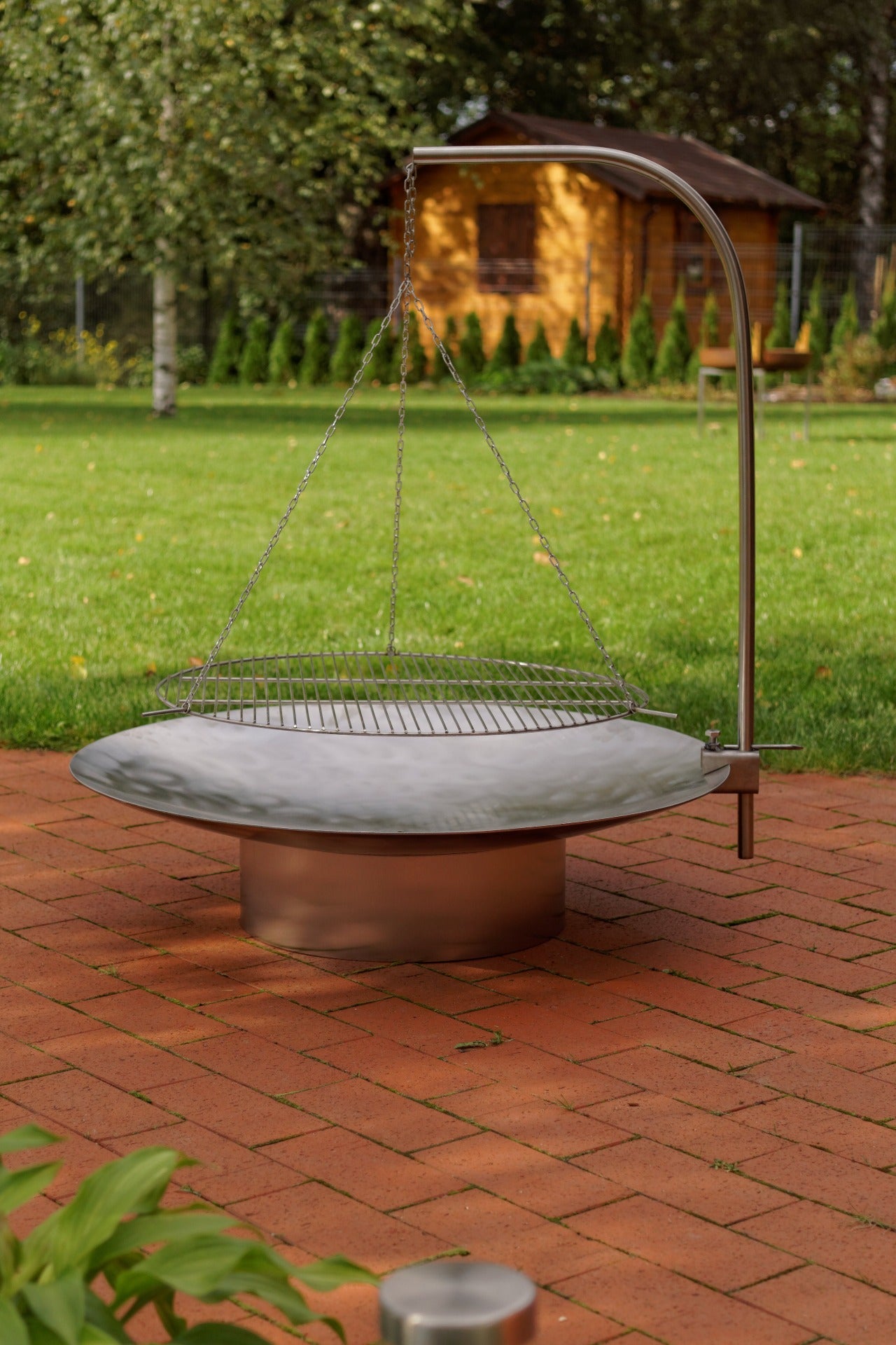 GRACE helt rustfritt bålpanne med hengende grillrist