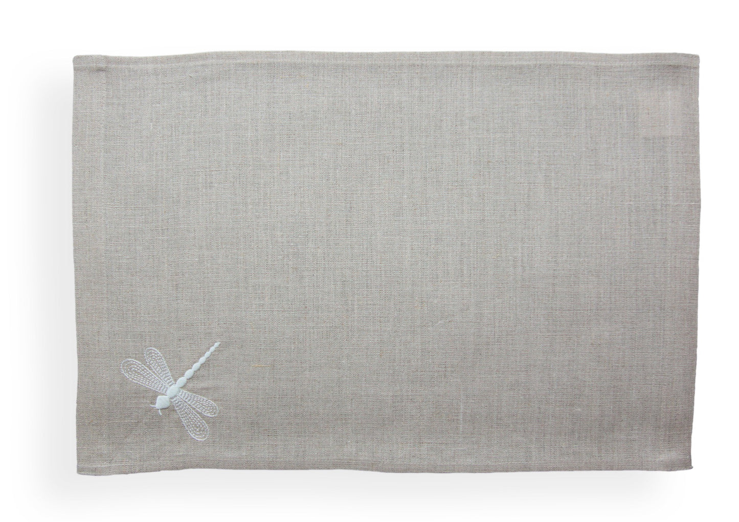 100 % lin bordbrikke i grå farge med fjellibelle