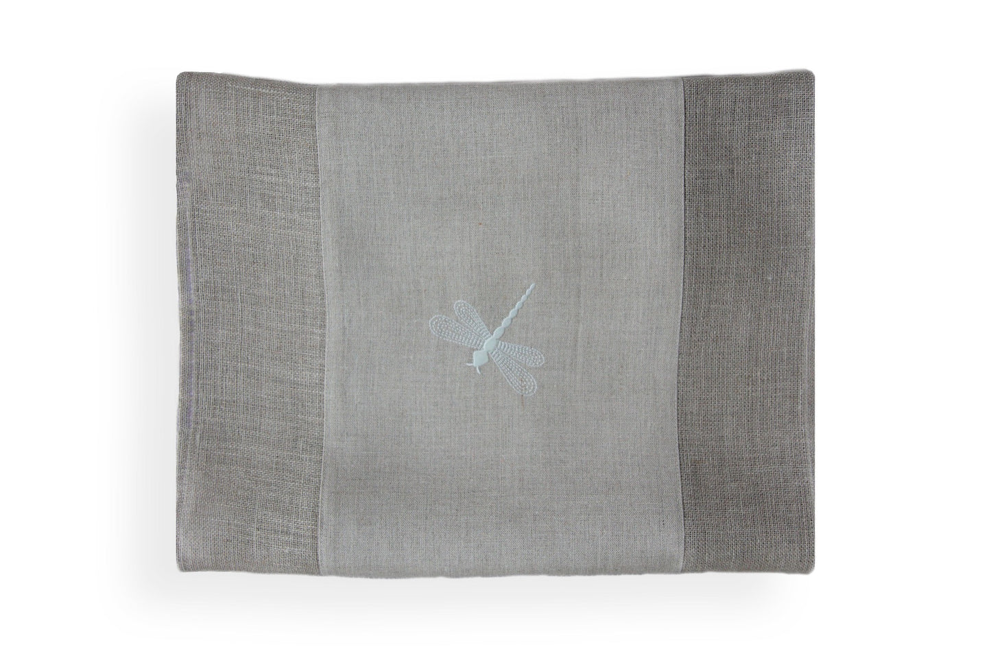 100 % lin bordløperi grå farge med fjellibelle