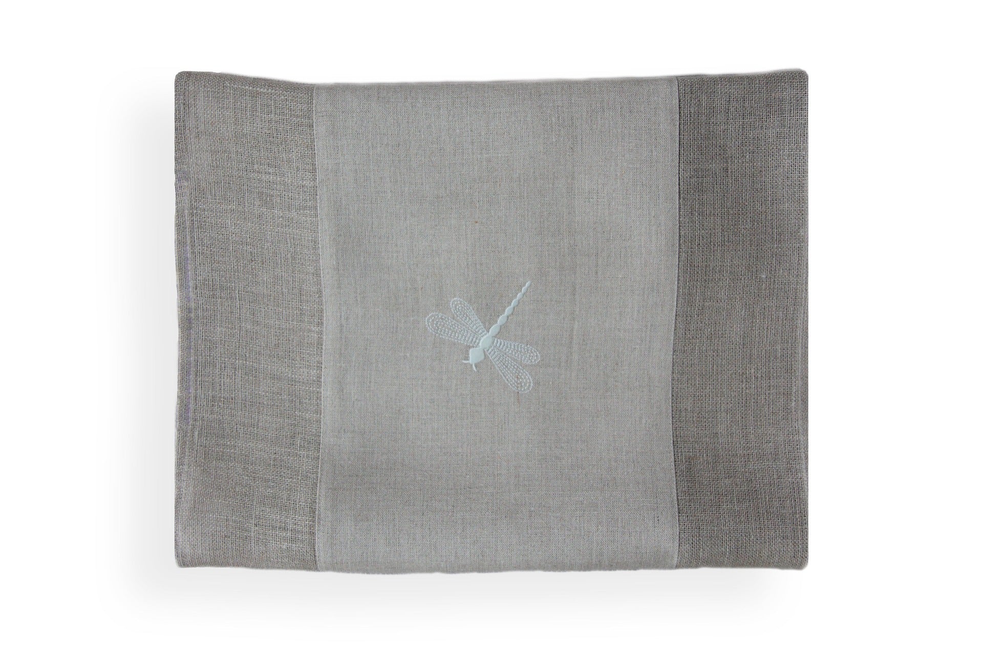 100 % lin bordløperi grå farge med fjellibelle