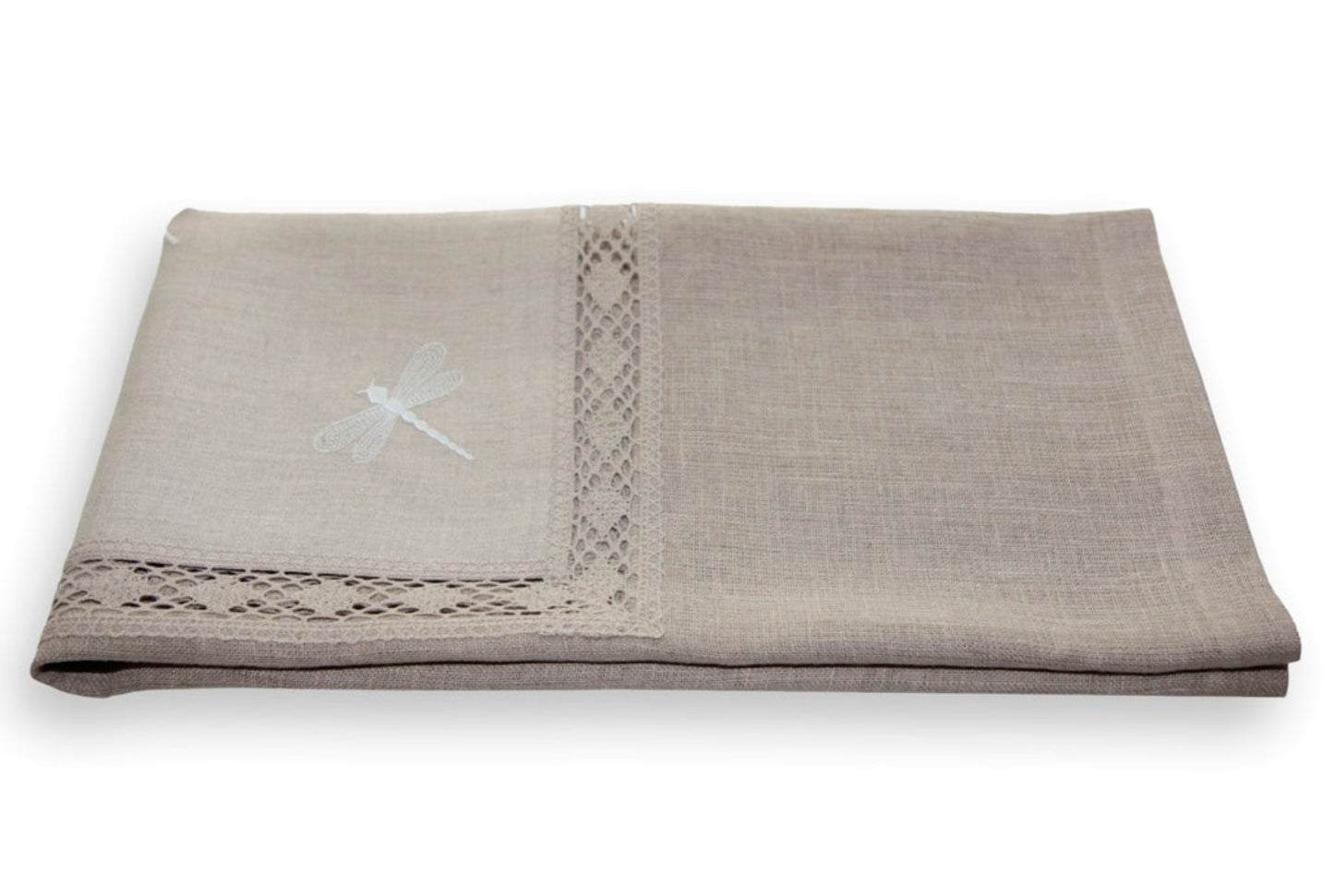 Lnduk i grå farge med broderte fjellibeller