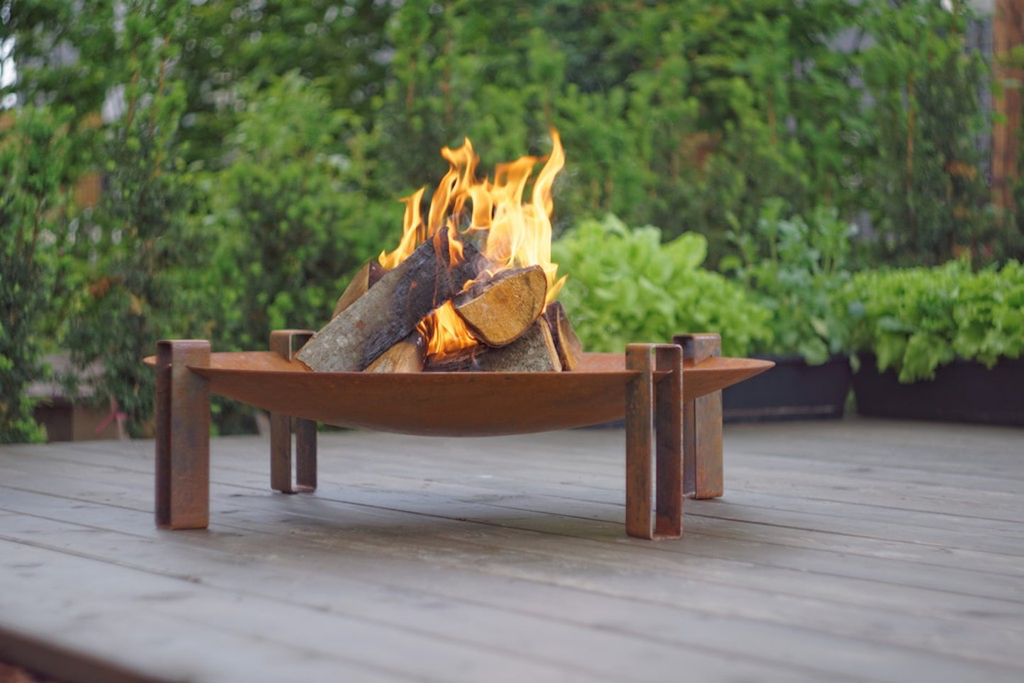 PLATÅ bålpanne i rustende stål, diameter 79 cm