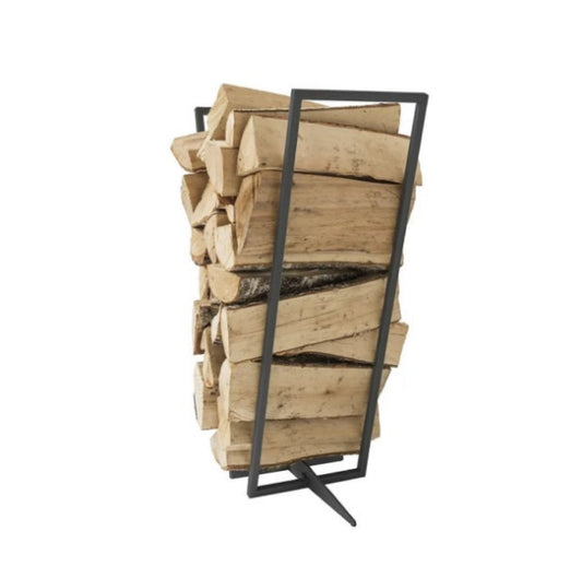 VEDSTATIV . Pulvelakkert stål (svart).