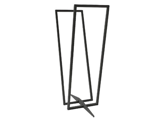 VEDSTATIV . Pulvelakkert stål (svart).