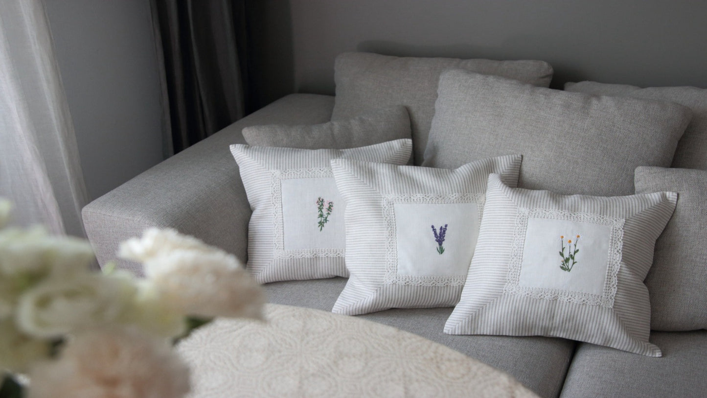 100 % lin putetrekk sett