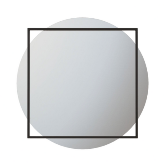 ILLUSJON veggspeil innrammet i en minimalistisk svart metallramme